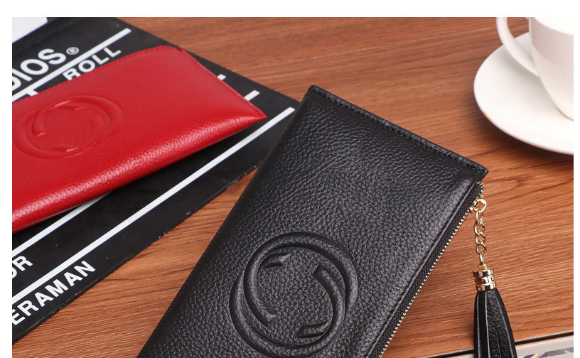 Fashion Black Large-capacity Buckle Leather Wallet With Multiple Card Slots,Wallet