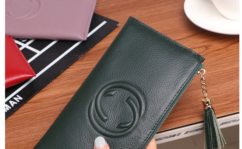 Fashion Lotus Root Starch Large-capacity Buckle Leather Wallet With Multiple Card Slots,Wallet
