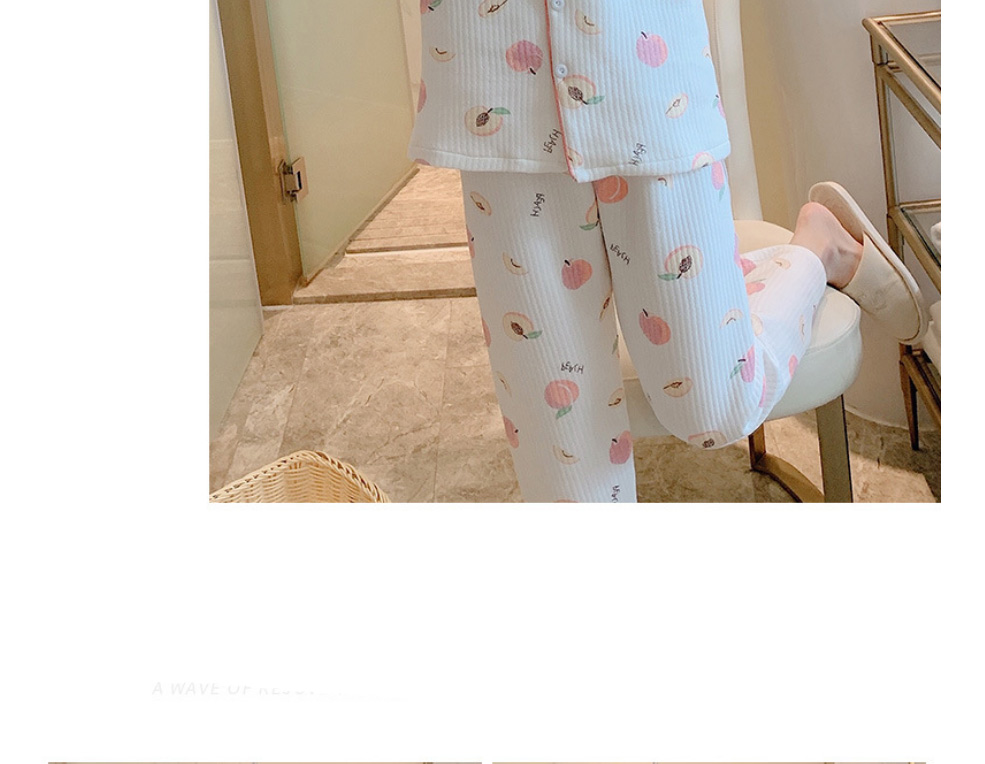 Fashion 6019 Lace Pink Socks Maternity Pajama Set With Air Cotton Side Collar Geometric Print,CURVE SLEEP & LOUNGE