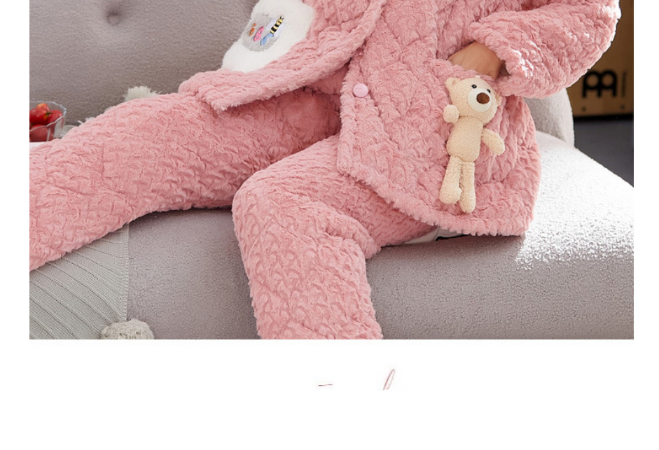 Fashion 10# Coral Fleece Cartoon Maternity Pajamas Set,Kids Clothing