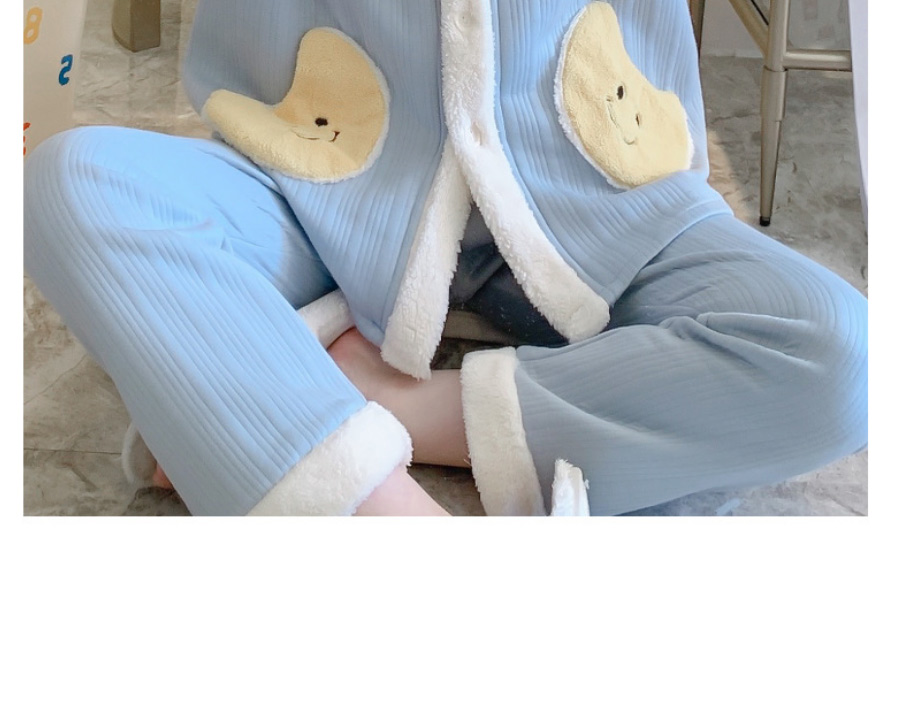 Fashion 82832 Kimono Wave Point Air Cotton Cartoon Quilted Maternity Pajamas Set,Kids Clothing