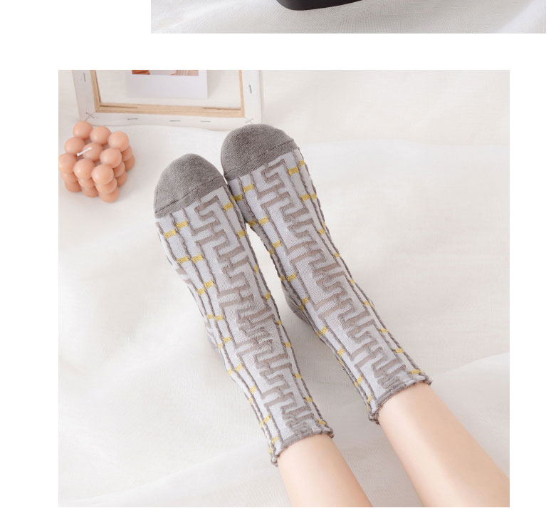 Fashion Coffee Cotton Labyrinth Socks,Fashion Socks
