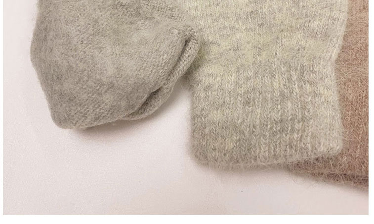 Fashion Navy/touch Screen Rabbit Fur Plus Velvet Finger Gloves,Full Finger Gloves