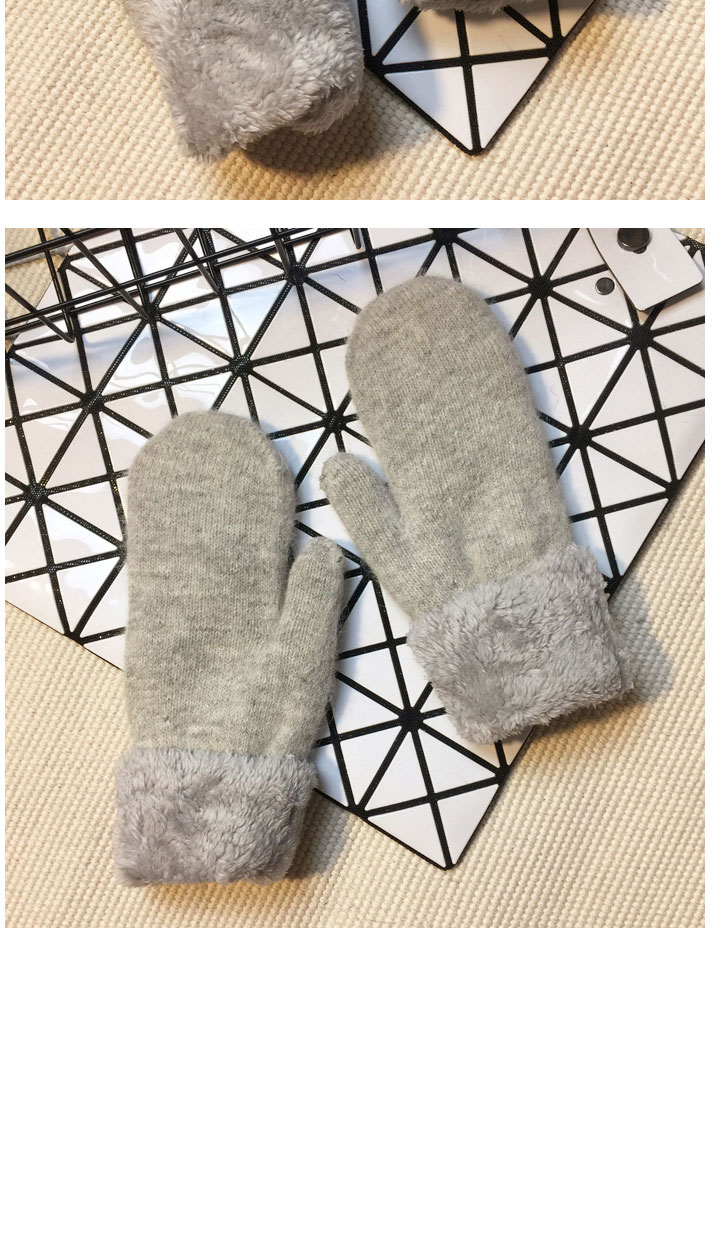 Fashion Sapphire Rabbit Plush Full Finger Gloves,Full Finger Gloves