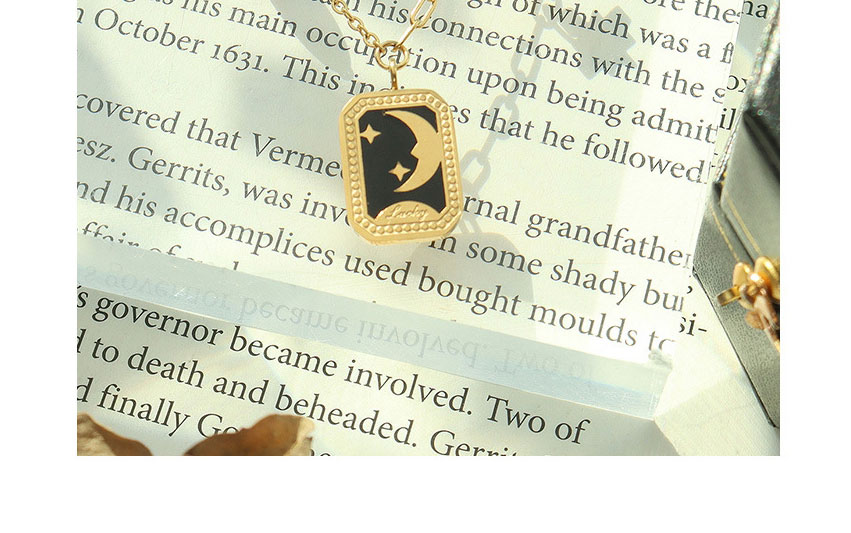 Fashion Gold Color Stainless Steel Xingyue Square Brand Letter Necklace,Necklaces