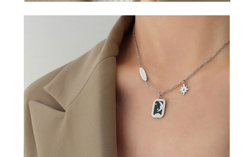 Fashion Rose Gold Color Stainless Steel Xingyue Square Brand Letter Necklace,Necklaces