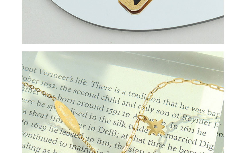 Fashion Rose Gold Color Stainless Steel Xingyue Square Brand Letter Necklace,Necklaces