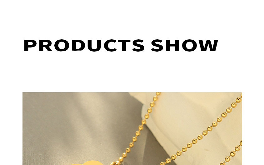Fashion Gold Color Titanium Steel Gold-plated Ot Buckle Flower Necklace,Necklaces