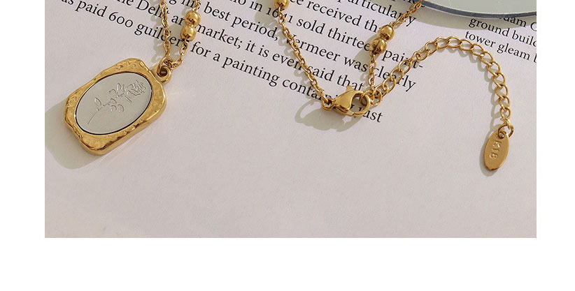 Fashion Gold Color Geometric Rose Tag Necklace,Necklaces