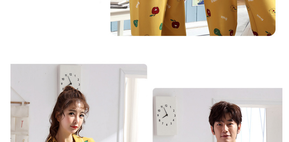 Fashion 9911 Alarm Clock Bear (8-16 Size) Cotton Geometric Print Embroidered Parent-child Pajamas Set,CURVE SLEEP & LOUNGE