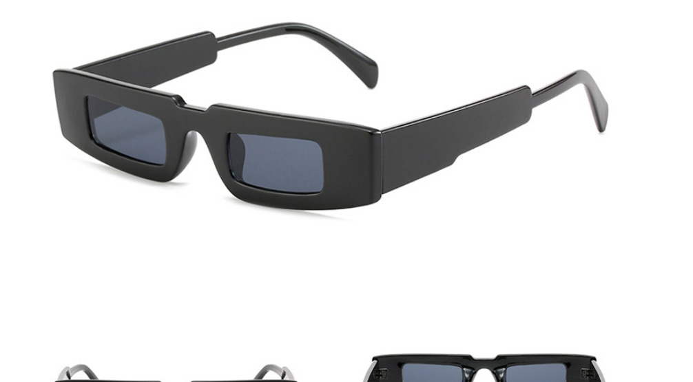 Fashion Black Frame Gray Piece Square Frame Sunglasses,Women Sunglasses