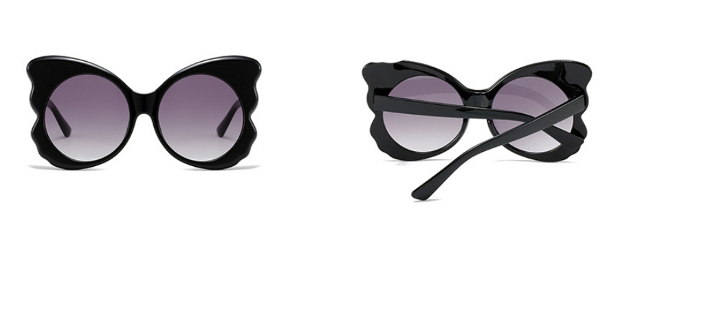 Fashion Champagne Box Tea Slices Pc Butterfly Big Frame Sunglasses,Women Sunglasses
