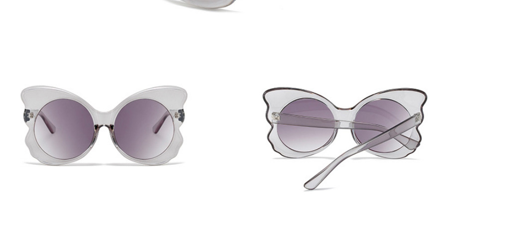 Fashion Champagne Box Tea Slices Pc Butterfly Big Frame Sunglasses,Women Sunglasses