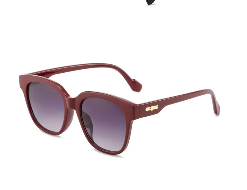 Fashion Powder Frame Double Tea Slices Full Frame Square Sunglasses,Women Sunglasses