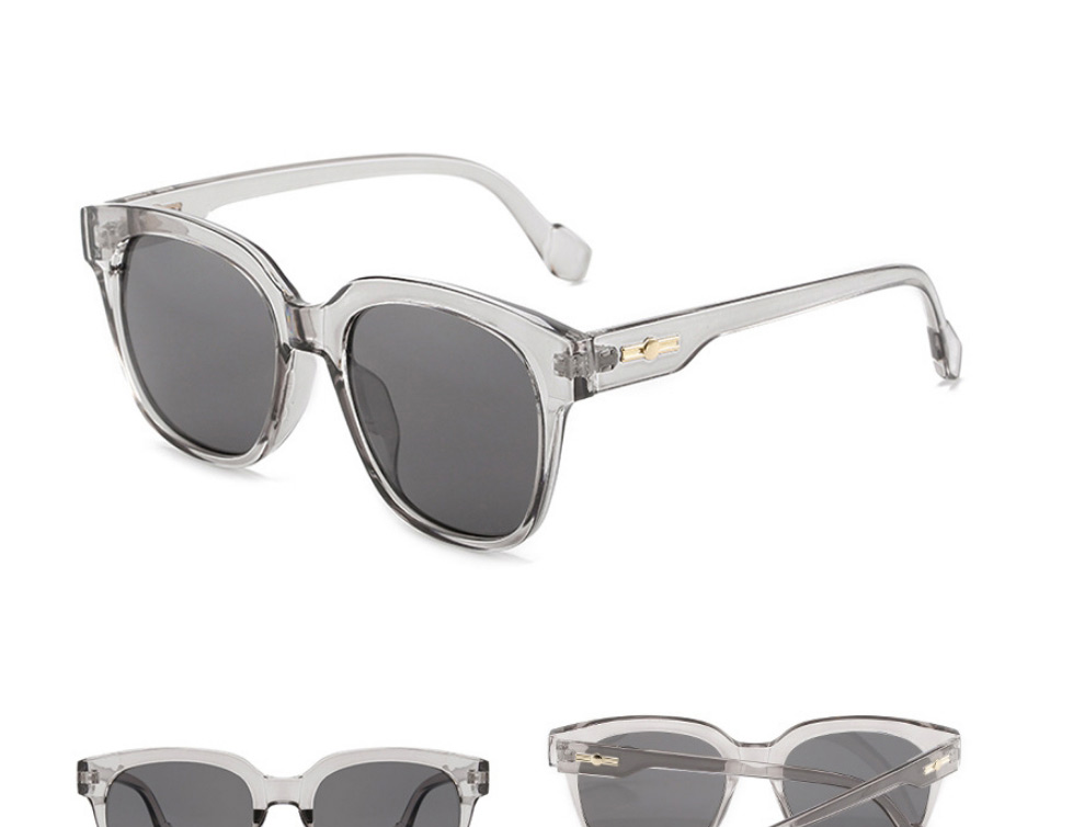 Fashion Claret Frame Double Gray Slices Full Frame Square Sunglasses,Women Sunglasses