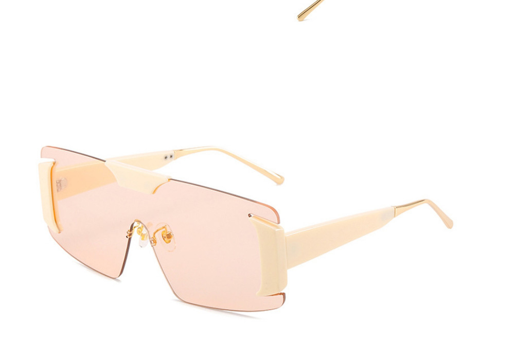 Fashion Tea Box Double Tea Slices One-piece Large Frame Sunglasses,Women Sunglasses