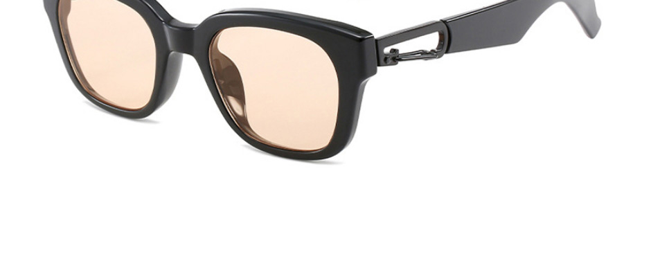Fashion Black Frame Gray Piece Geometric Square Sunglasses,Women Sunglasses