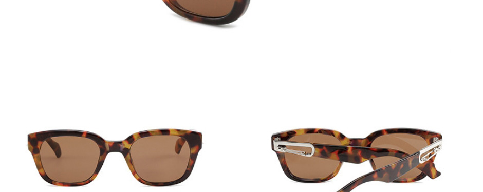 Fashion Leopard Frame Whole Tea Slices Geometric Square Sunglasses,Women Sunglasses