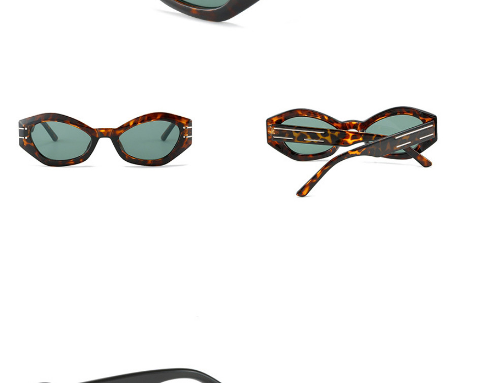 Fashion Blue Frame Double Gray Sheet Cat Eye Small Frame Sunglasses,Women Sunglasses