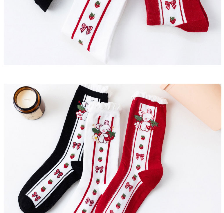 Fashion Red Cotton Geometric Print Socks,Fashion Socks