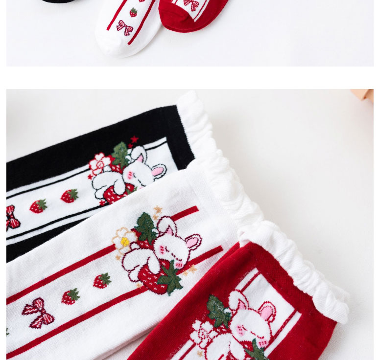Fashion Red Cotton Geometric Print Socks,Fashion Socks