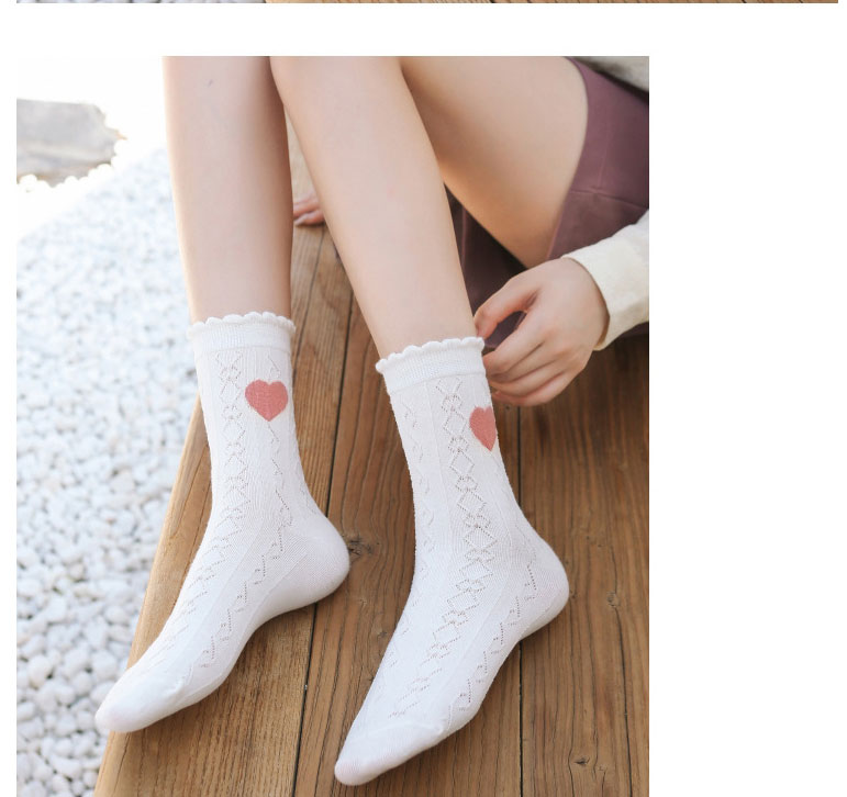 Fashion White Bear Cotton Geometric Print Socks,Fashion Socks