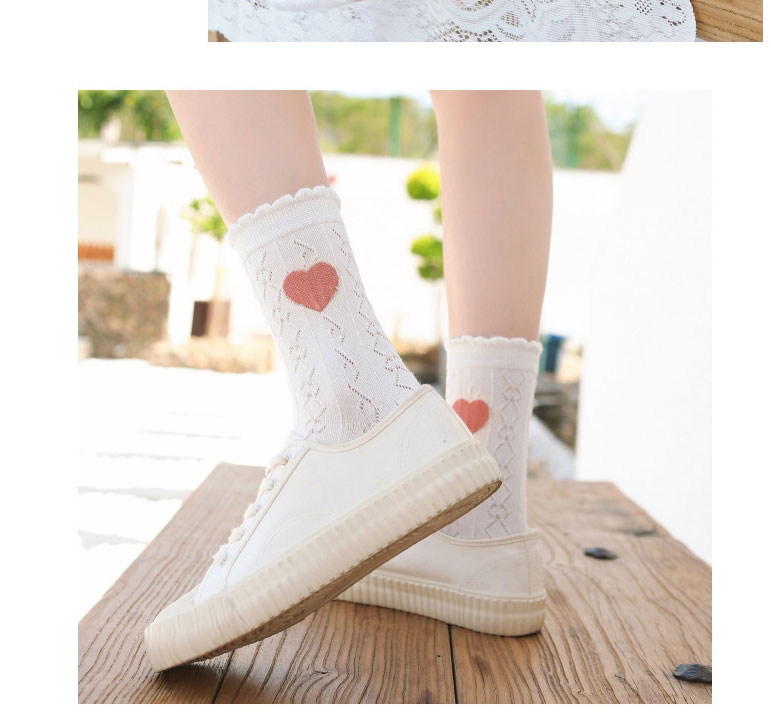 Fashion Pink Bear Cotton Geometric Print Socks,Fashion Socks