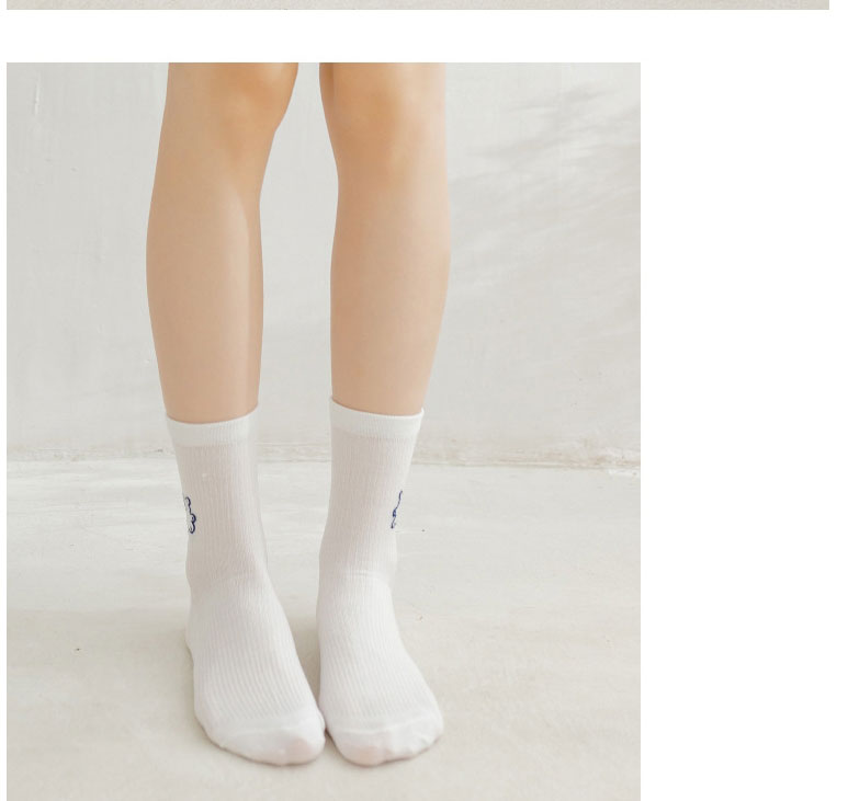 Fashion One-handed Bear Cotton Flower Bunny Cat And Bear Embroidered Tube Socks,Fashion Socks