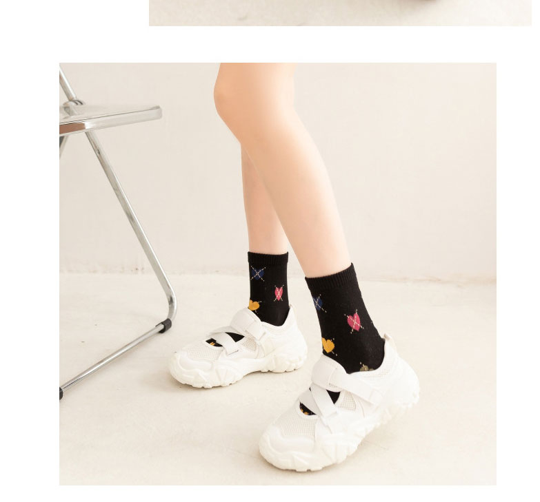 Fashion White Love Print Tube Socks,Fashion Socks