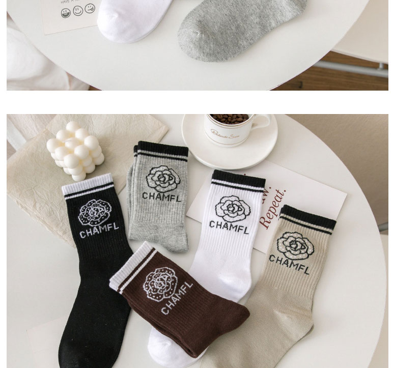Fashion Khaki Cotton Geometric Print Socks,Fashion Socks