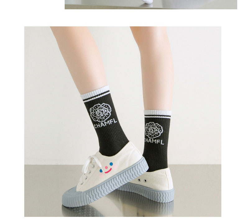 Fashion Khaki Cotton Geometric Print Socks,Fashion Socks