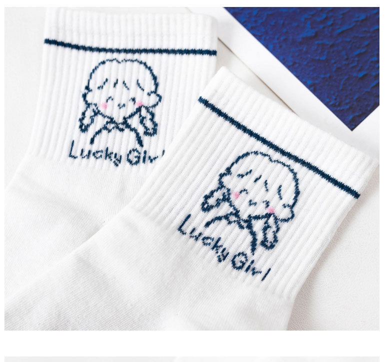 Fashion Strawberry Rabbit Cotton Geometric Embroidered Tube Socks,Fashion Socks