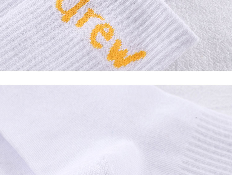 Fashion Black Yellow Large Letters Cotton Socks With Embroidered Wood Ears,Fashion Socks