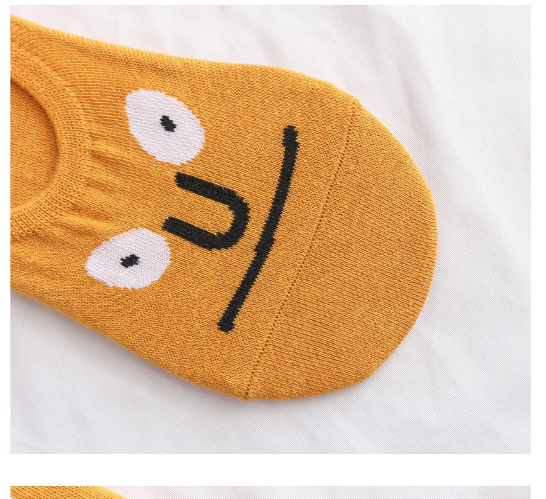 Fashion Navy Cartoon Emoji Embroidered Shallow Mouth Socks,Fashion Socks