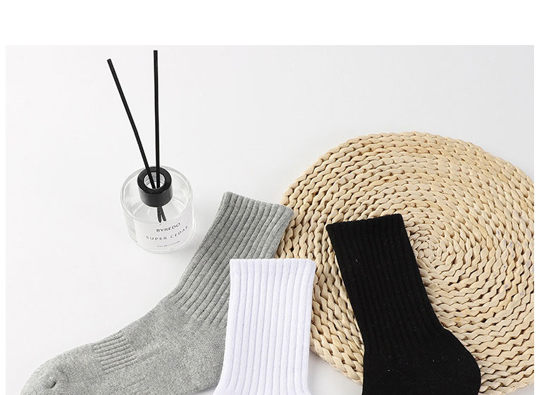 Fashion Grey Cotton Knitted Tube Socks,Fashion Socks