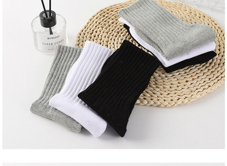 Fashion White Cotton Knitted Tube Socks,Fashion Socks