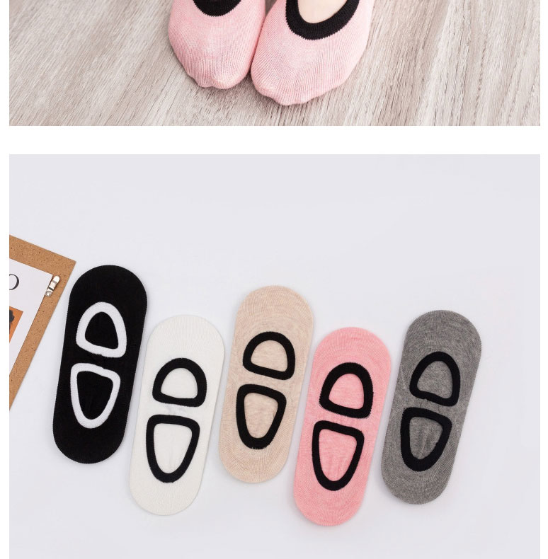 Fashion Pink Cotton Geometric Print Pump Socks,Fashion Socks