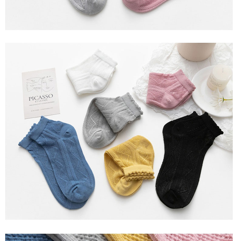Fashion Pink Pure Color Hollow Mesh Cotton Socks,Fashion Socks