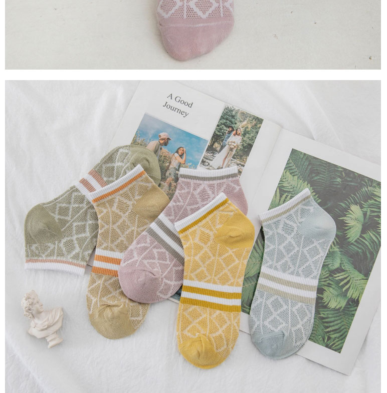 Fashion Khaki Pure Color Hollow Mesh Cotton Socks,Fashion Socks