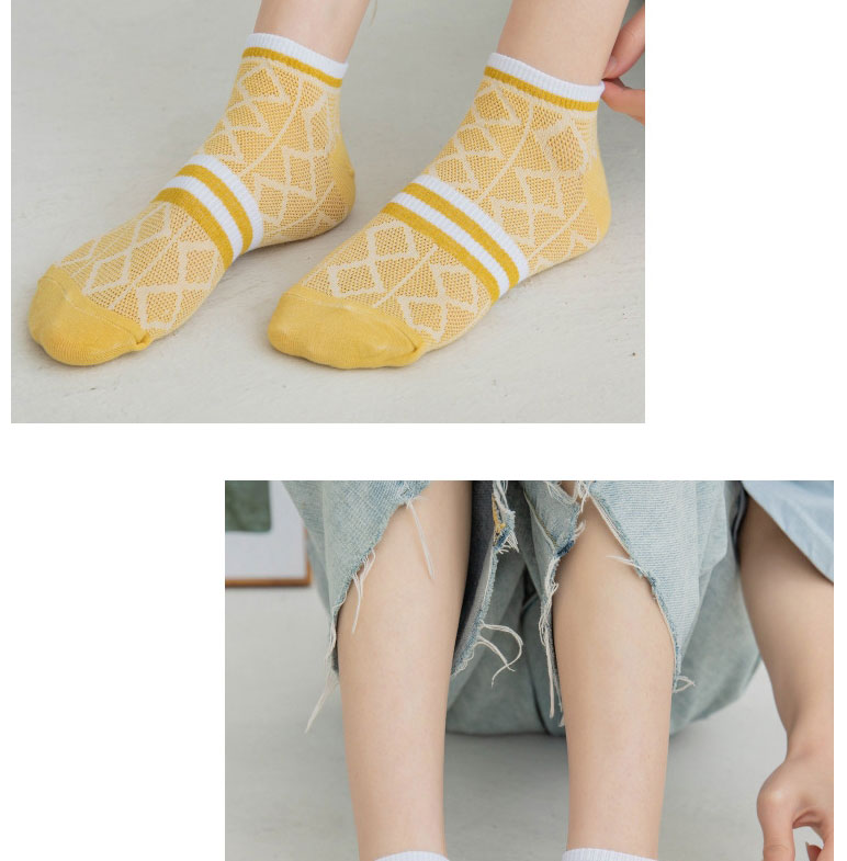 Fashion Khaki Pure Color Hollow Mesh Cotton Socks,Fashion Socks