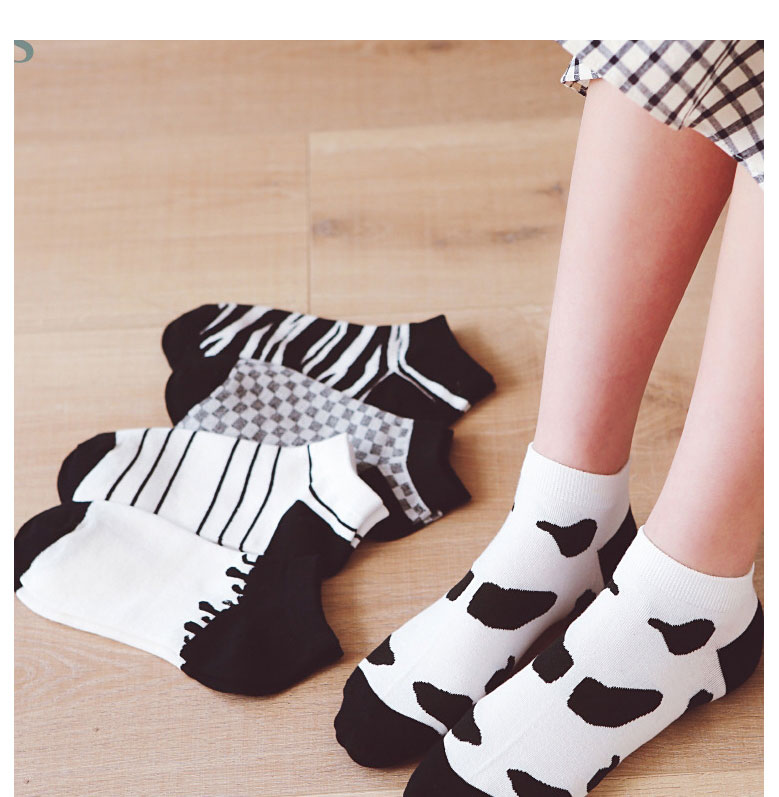 Fashion Zebra Pattern Zebra Pattern Low-cut Boat Socks,Fashion Socks