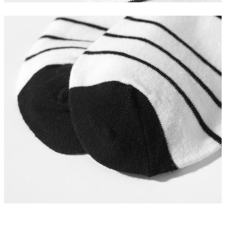 Fashion Black With Cream Geometric Color Matching Low-cut Boat Socks,Fashion Socks