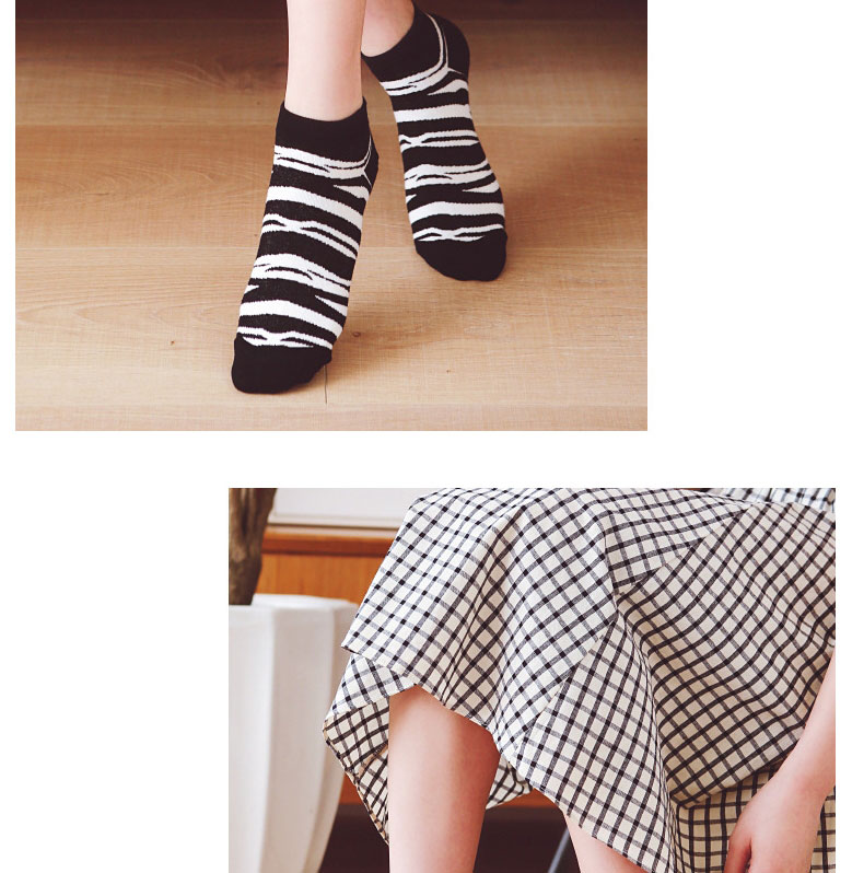 Fashion Small Grid Checkerboard Low Boat Socks,Fashion Socks