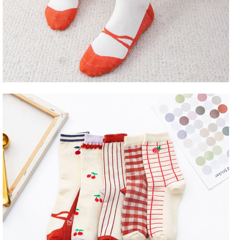 Fashion Vertical Stripes Cotton Geometric Print Socks,Fashion Socks