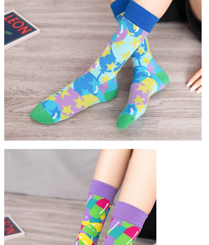 Fashion Candy Cotton Geometric Print Socks,Fashion Socks