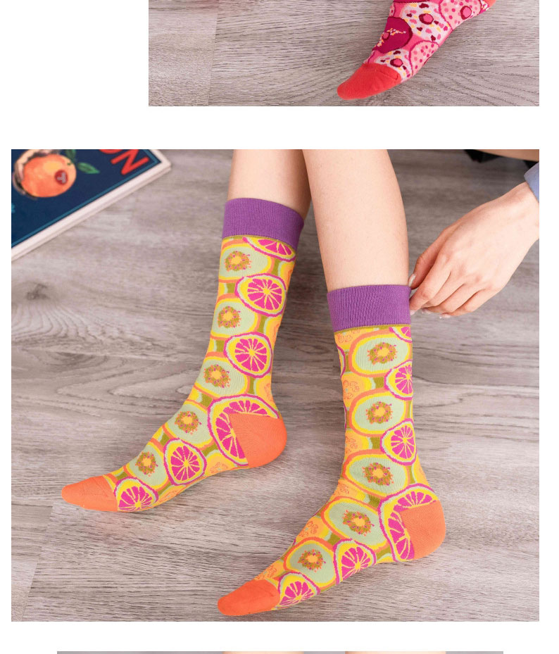 Fashion Donut Cotton Geometric Print Socks,Fashion Socks