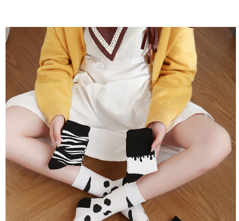 Fashion Stripe Cotton Striped Check Cow Pattern Socks,Fashion Socks