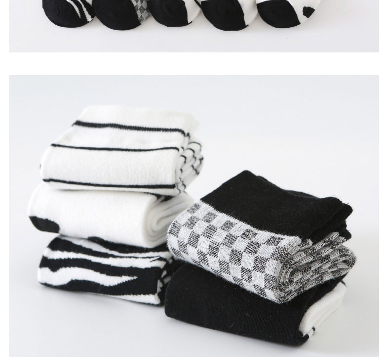 Fashion Checkered Cotton Striped Check Cow Pattern Socks,Fashion Socks