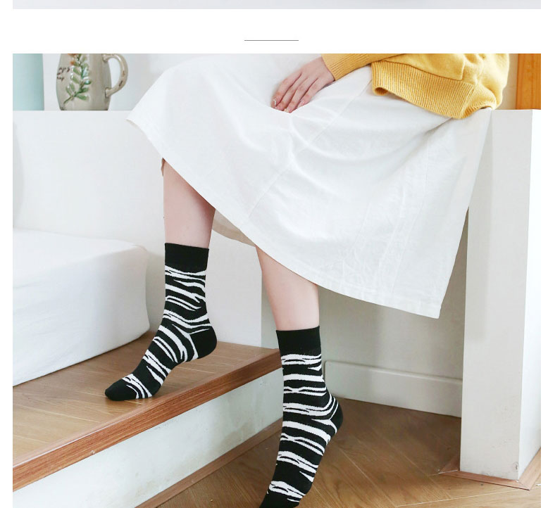 Fashion Stripe Cotton Striped Check Cow Pattern Socks,Fashion Socks