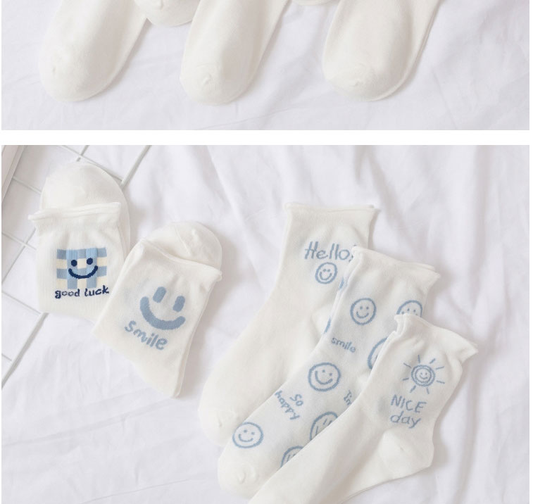 Fashion Whole Body Smiley Cotton Geometric Embroidered Roll Socks,Fashion Socks